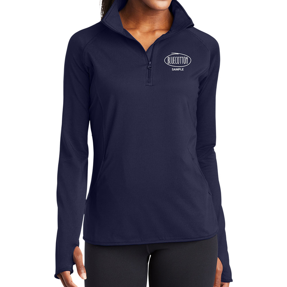 Image of LST850 Sport-Tek Ladies Sport-Wick Stretch 1/2-Zip Pullover