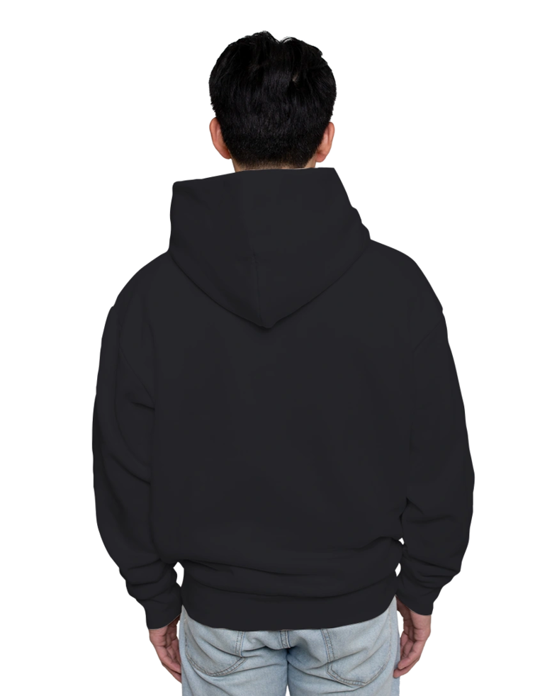 Image of a model wearing a IND330BLV Unisex Boulevard Heavyweight Hooded Sweatshirt