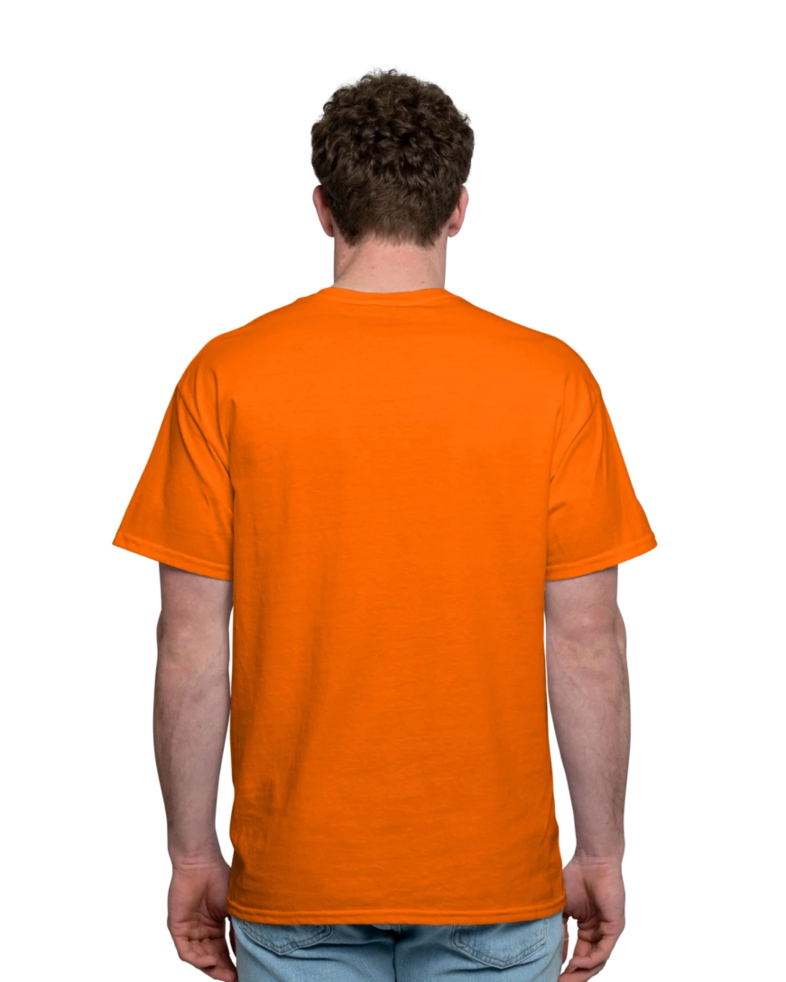 Image of a model wearing a 8000 Gildan DryBlend 50/50 Tee