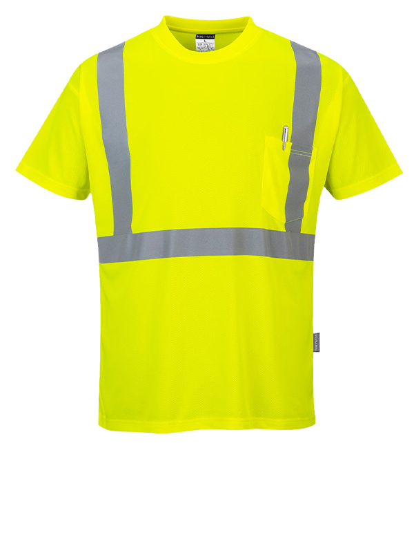 S190 Portwest Hi-Vis Pocket T-Shirt