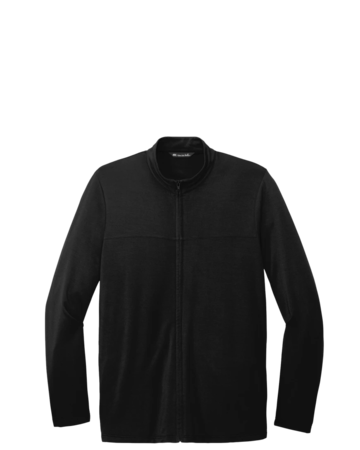 Model wearing a TM1MU420 TravisMathew Newport Full-Zip Fleece