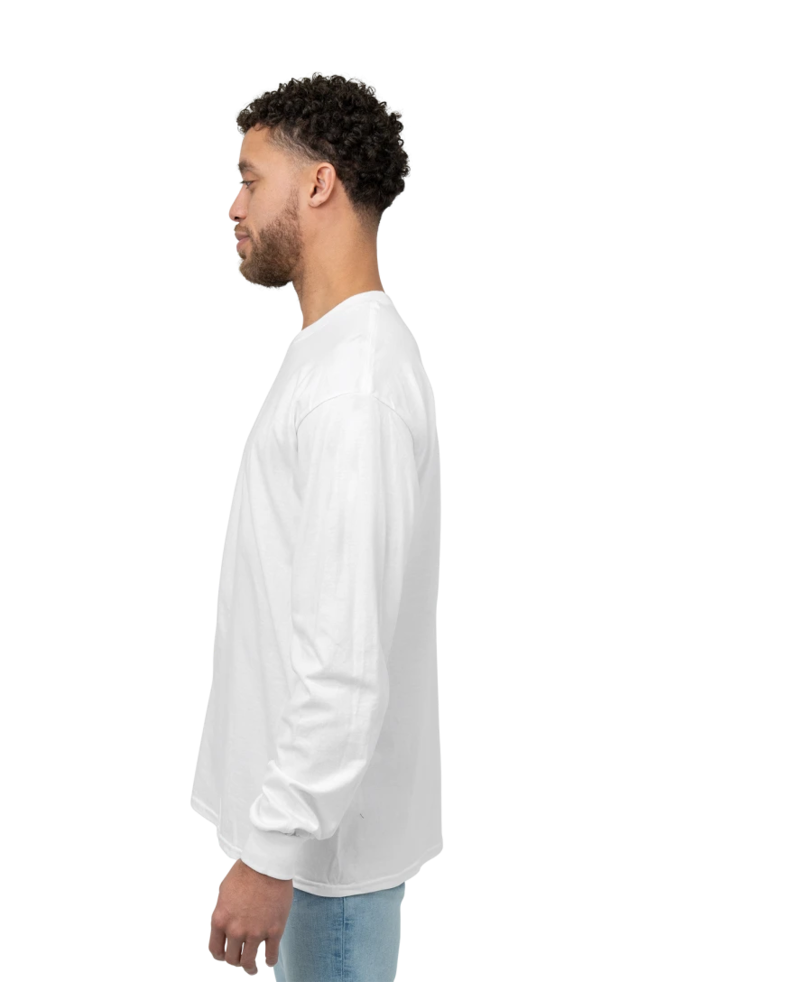 Image of a model wearing a 2400 Gildan Ultra Cotton Long Sleeve