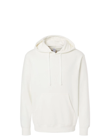 Model wearing a PRM4500 Independent Trading Co. Unisex Midweight Pigment-Dyed Hooded Sweatshirt