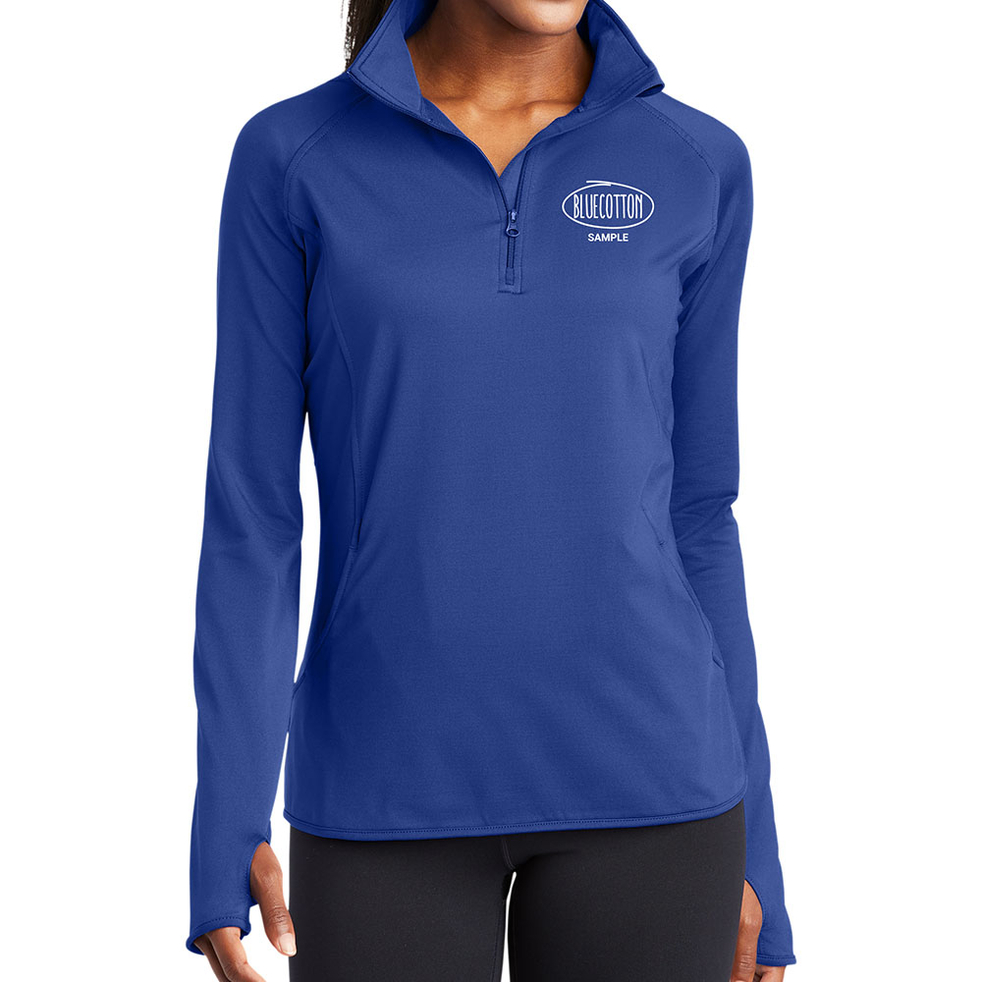 Image of LST850 Sport-Tek Ladies Sport-Wick Stretch 1/2-Zip Pullover