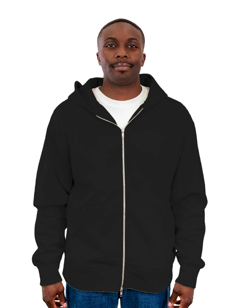 Image of a model wearing a 5148 AS Colour Heavy Zip Hood