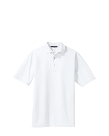 Model wearing a K455 Port Authority Rapid Dry Polo
