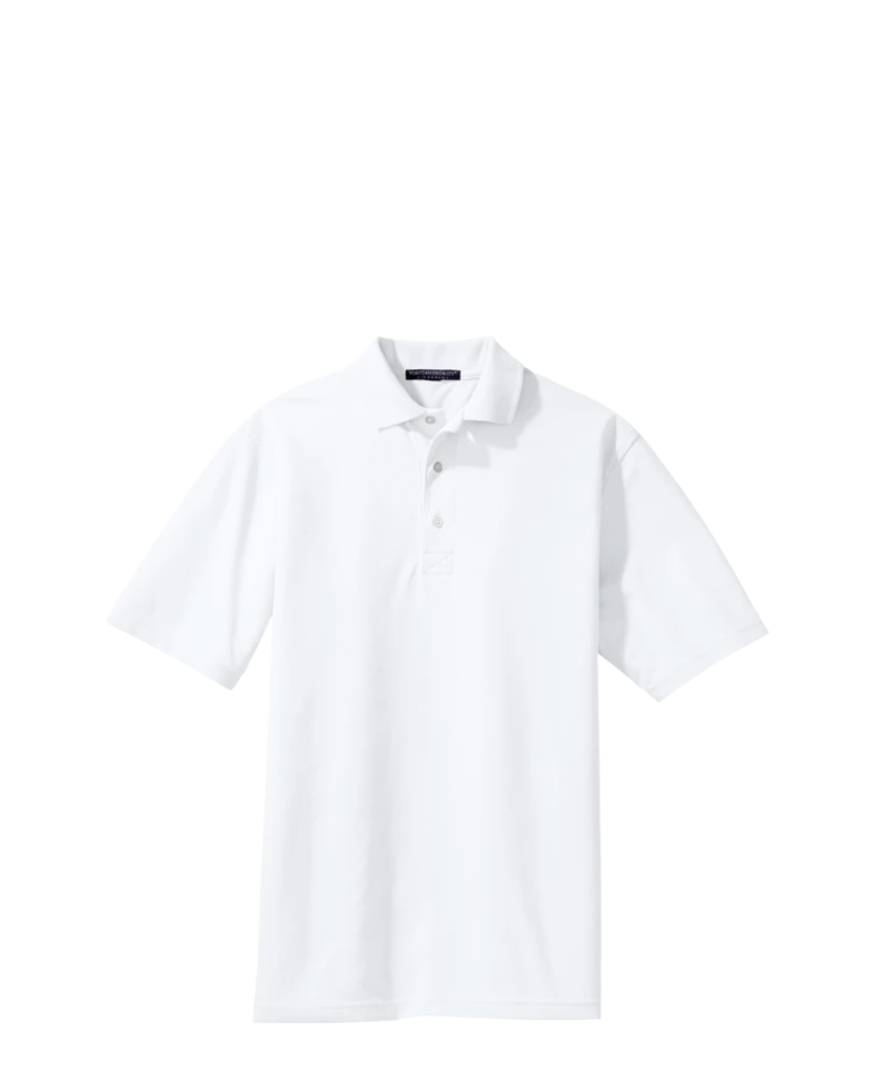 Image of a model wearing a K455 Port Authority Rapid Dry Polo