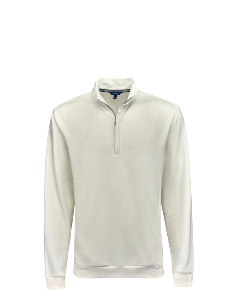 Image of a model wearing a N18090 Nautica Explorer Fleece Quarter-Zip