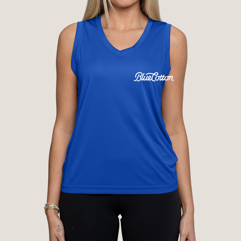 Image of LST352 Sport-Tek Ladies Sleeveless PosiCharge Competitor V-Neck Tee