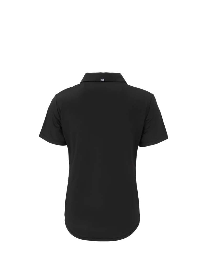 Image of a model wearing a LCK00199 Cutter & Buck Forge Eco Stretch Recycled Womens Short Sleeve Polo