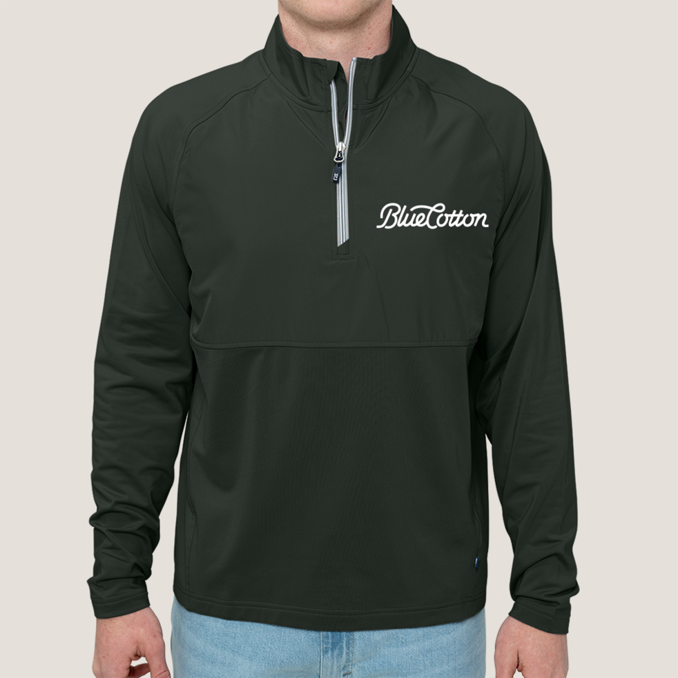 Image of MCC00034 Cutter & Buck Adapt Eco Knit Hybrid Recycled Mens Quarter Zip