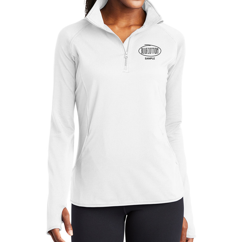 Image of LST850 Sport-Tek Ladies Sport-Wick Stretch 1/2-Zip Pullover