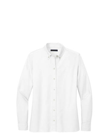 Model wearing a BB18005 Brooks Brothers® Women’s Casual Oxford Cloth Shirt