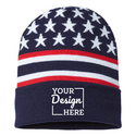 RK12 CAP AMERICA USA-Made Patriotic Cuffed Beanie