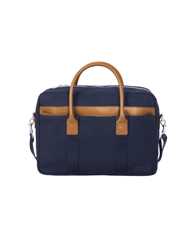 Image of a model wearing a BB18830 Brooks Brothers® Wells Briefcase