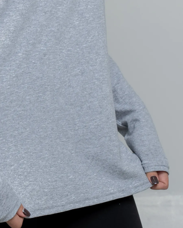 Closeup of a LPC54LS Port & Company Ladies Long Sleeve Core Cotton T-Shirt