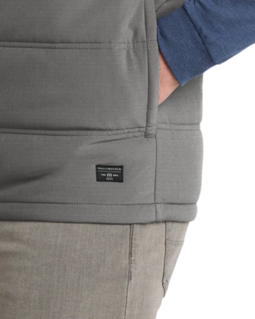 Closeup of a TM1MW453 TravisMathew Cold Bay Vest