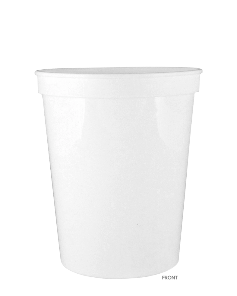 Image of a model wearing a S16C 16 oz. Smooth Wall Plastic Stadium Cup