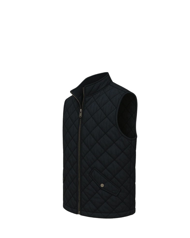 Image of a model wearing a BB18602 Brooks Brothers® Quilted Vest