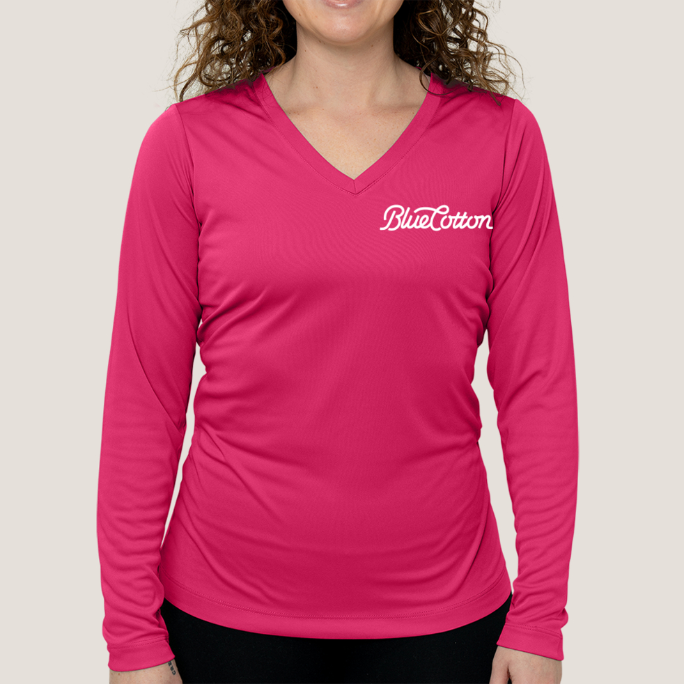 Image of LST353LS Sport-Tek Ladies Long Sleeve V-Neck PosiCharge Competitor Tee
