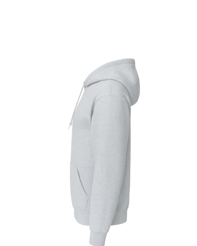 Image of a model wearing a 4997 Jerzees Super Sweats 50/50 Pullover Hood