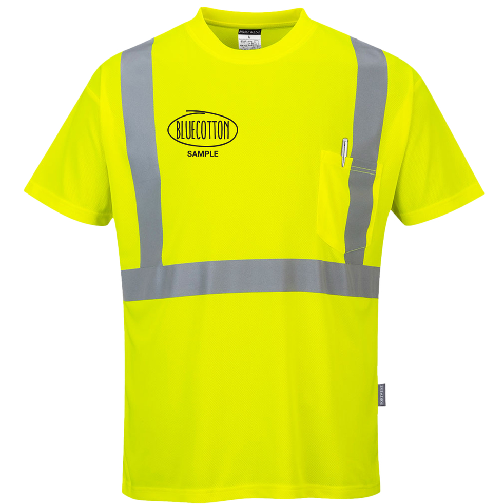 Image of S190 Portwest Hi-Vis Pocket T-Shirt