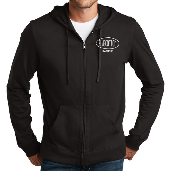 DT1100 District Young Mens Jersey Full-Zip T-shirt Hoodie
