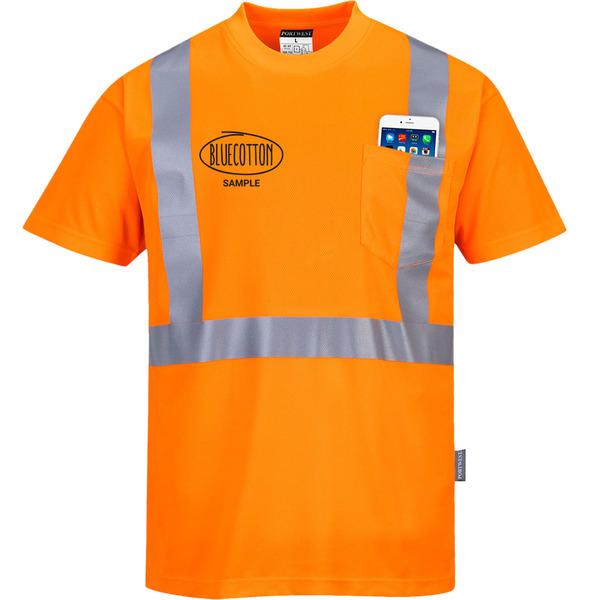 S190 Portwest Hi-Vis Pocket T-Shirt